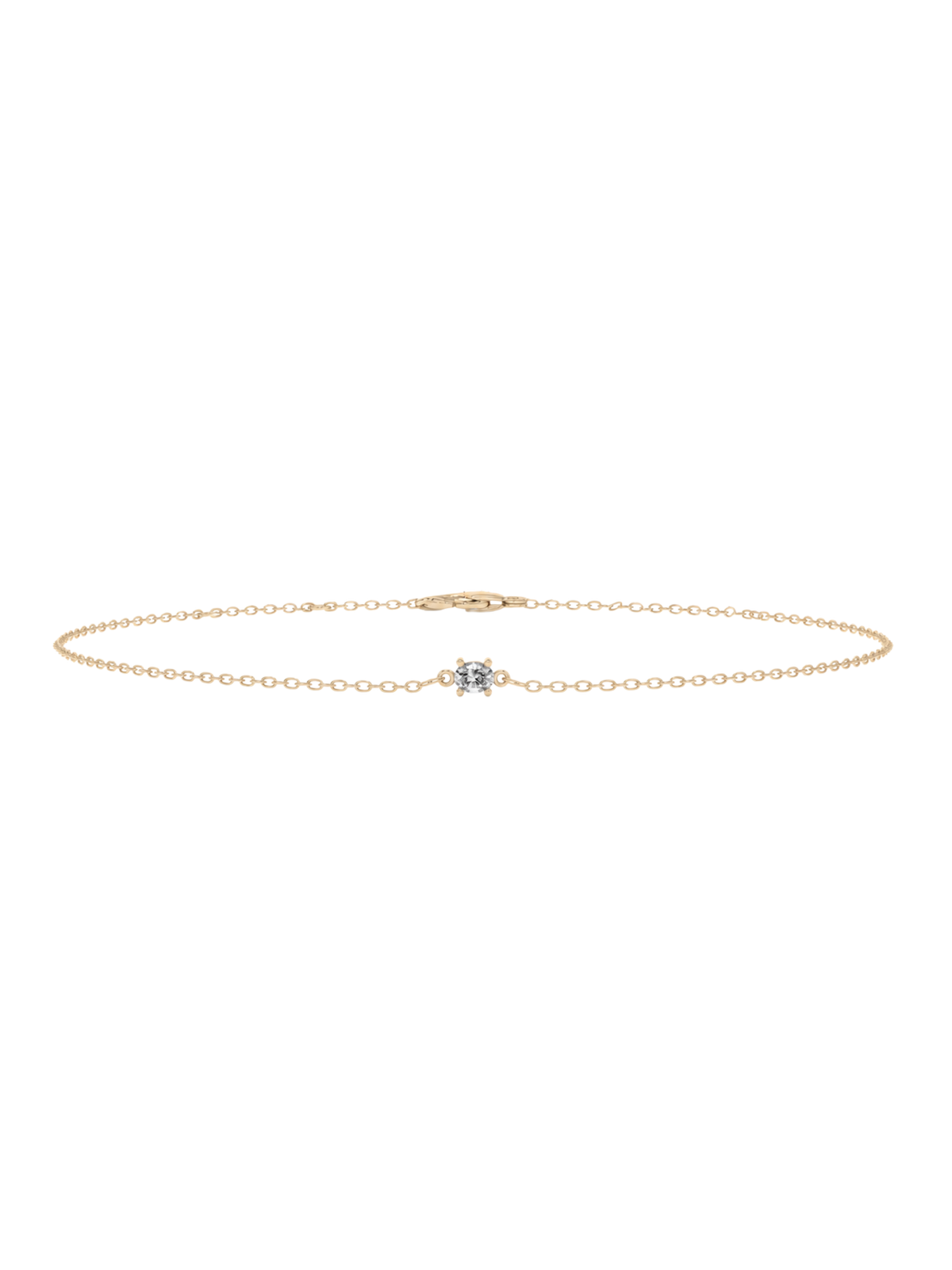 Oval Cut Lab-grown Diamond Bracelet - 14K Yellow Gold (0.06 ct.)