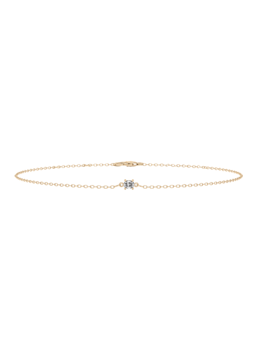 Oval Cut Lab-grown Diamond Bracelet - 14K Yellow Gold (0.06 ct.)