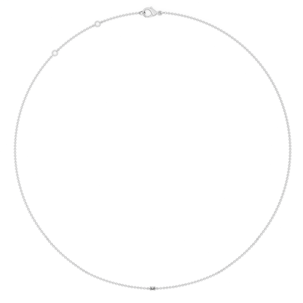 Emerald Cut Lab-grown Diamond Bracelet - 14K White Gold (0.06 ct.)
