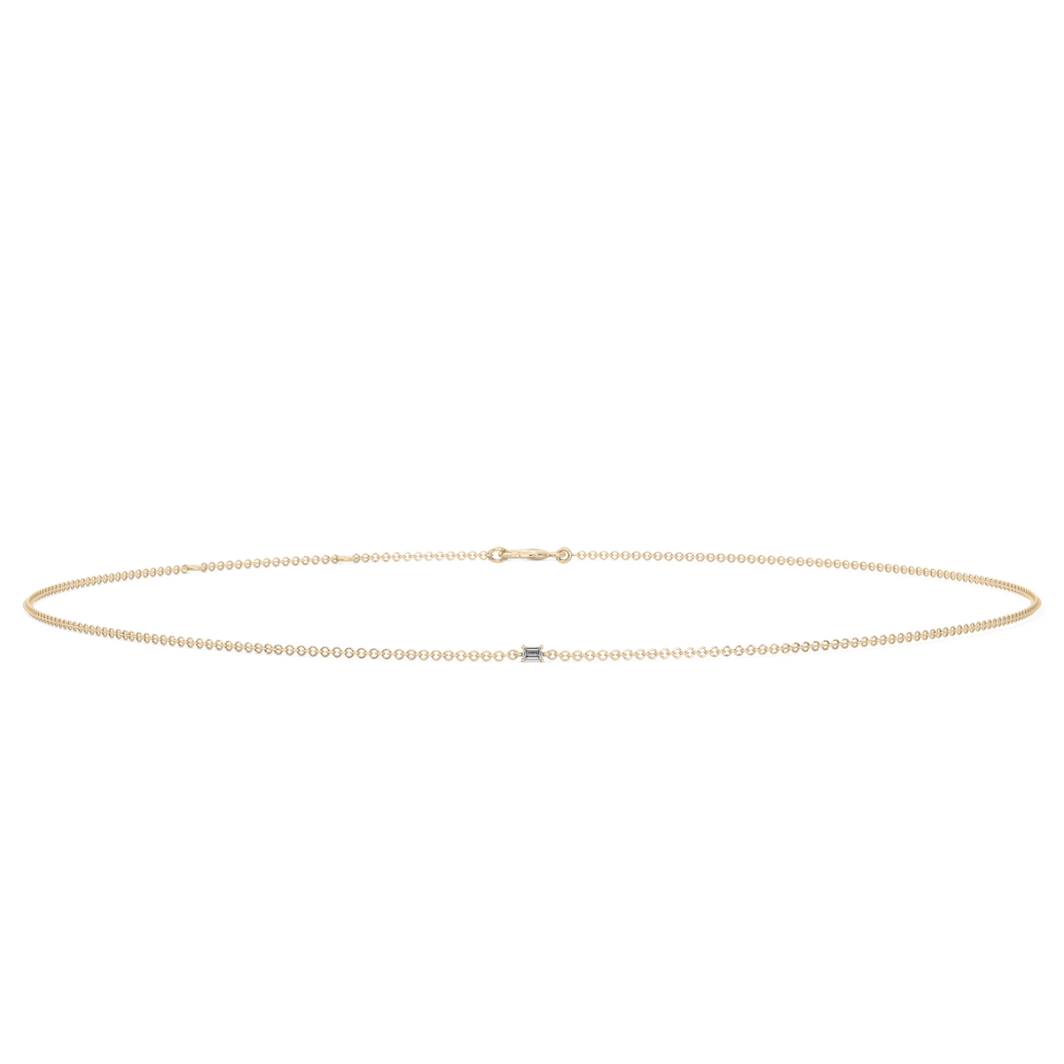 Emerald Cut Lab-grown Diamond Bracelet - 14K Yellow Gold (0.06 ct.)