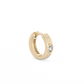Ribbed Oval Lab-grown Diamond Hoops - 14K Yellow Gold (0.10 ct.) | Single