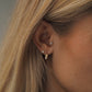 Ribbed Pear Lab-grown Diamond Hoops - 14K Yellow Gold (0.10 ct.) | Single