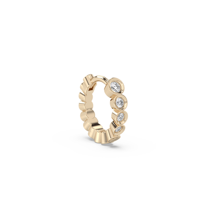 Bezel Diamond Huggies 14K Gold (0.20 ct.) | Single