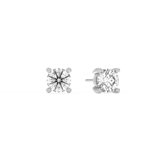Prong Lab-grown Diamond Stud - 14K White Gold (2 ct.) | Pair