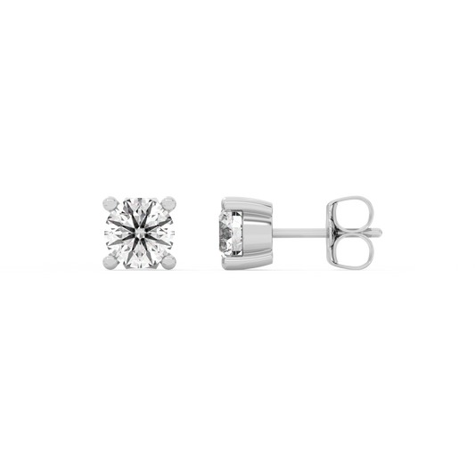 Prong Lab-grown Diamond Stud - 14K White Gold (2 ct.) | Pair
