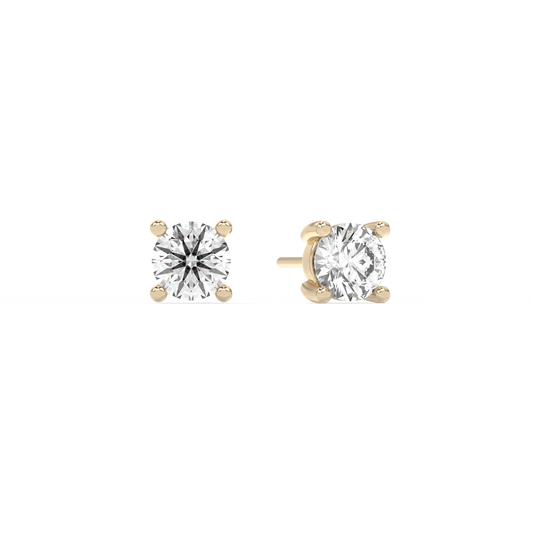 Prong Lab-grown Diamond Stud - 14K Yellow Gold (2 ct.) | Pair