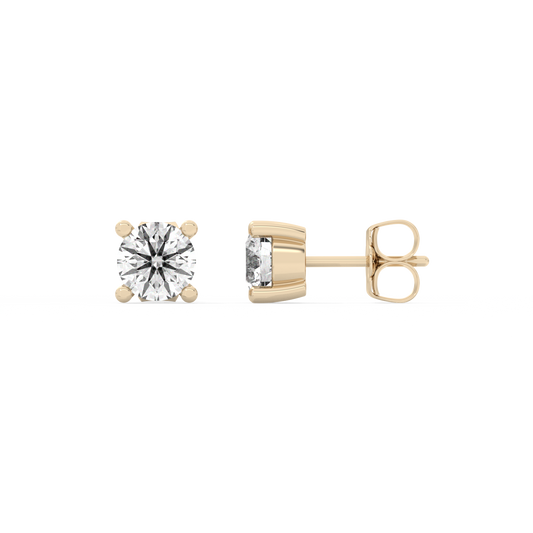 Prong Lab-grown Diamond Stud - 14K Yellow Gold (2 ct.) | Pair