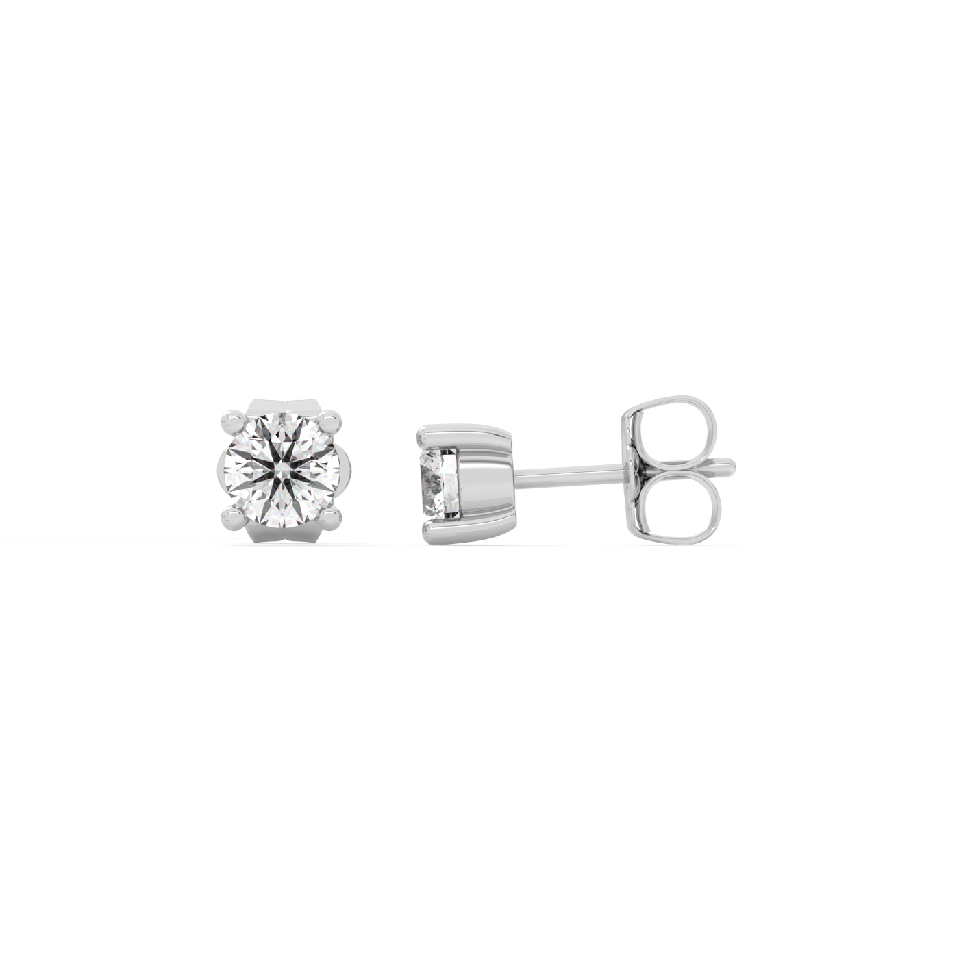 Prong Lab-grown Diamond Stud - 14K White Gold (0.5 ct.) | Single