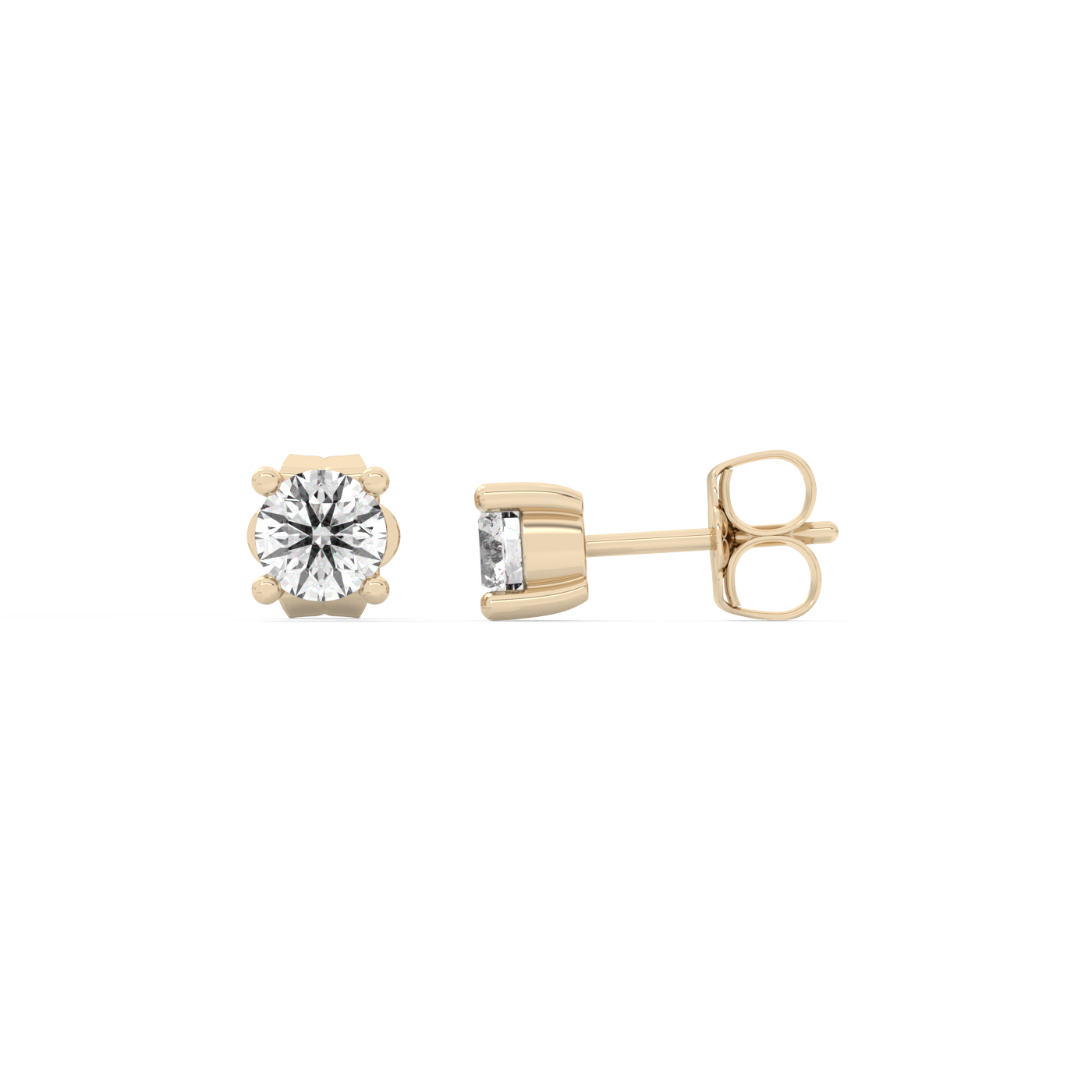 Prong Diamond Stud - 14K Yellow Gold (0.5 ct.) | Single
