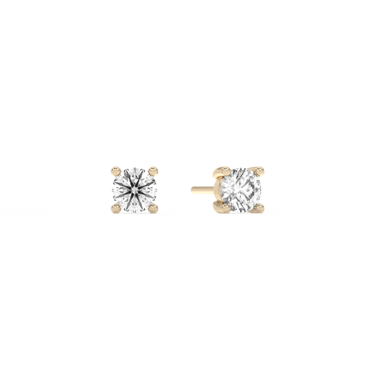 Prong Lab-grown Diamond Stud - 14K Yellow Gold (1.0 ct.) | Pair