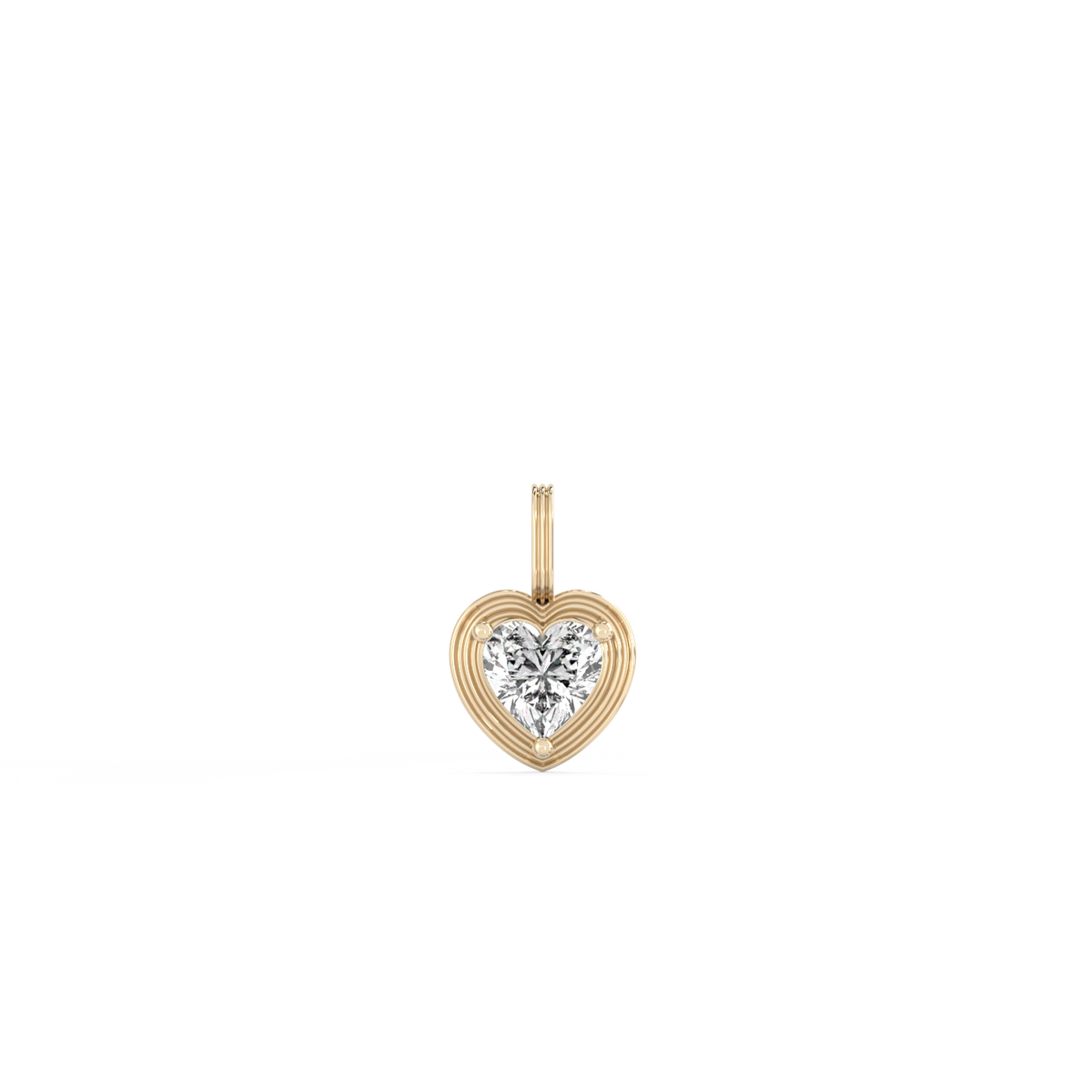 Heart Lab-grown Diamond Pendant - 14K Yellow Gold (0.55 ct.)