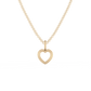 Open Heart Pendant - 14K Yellow Gold