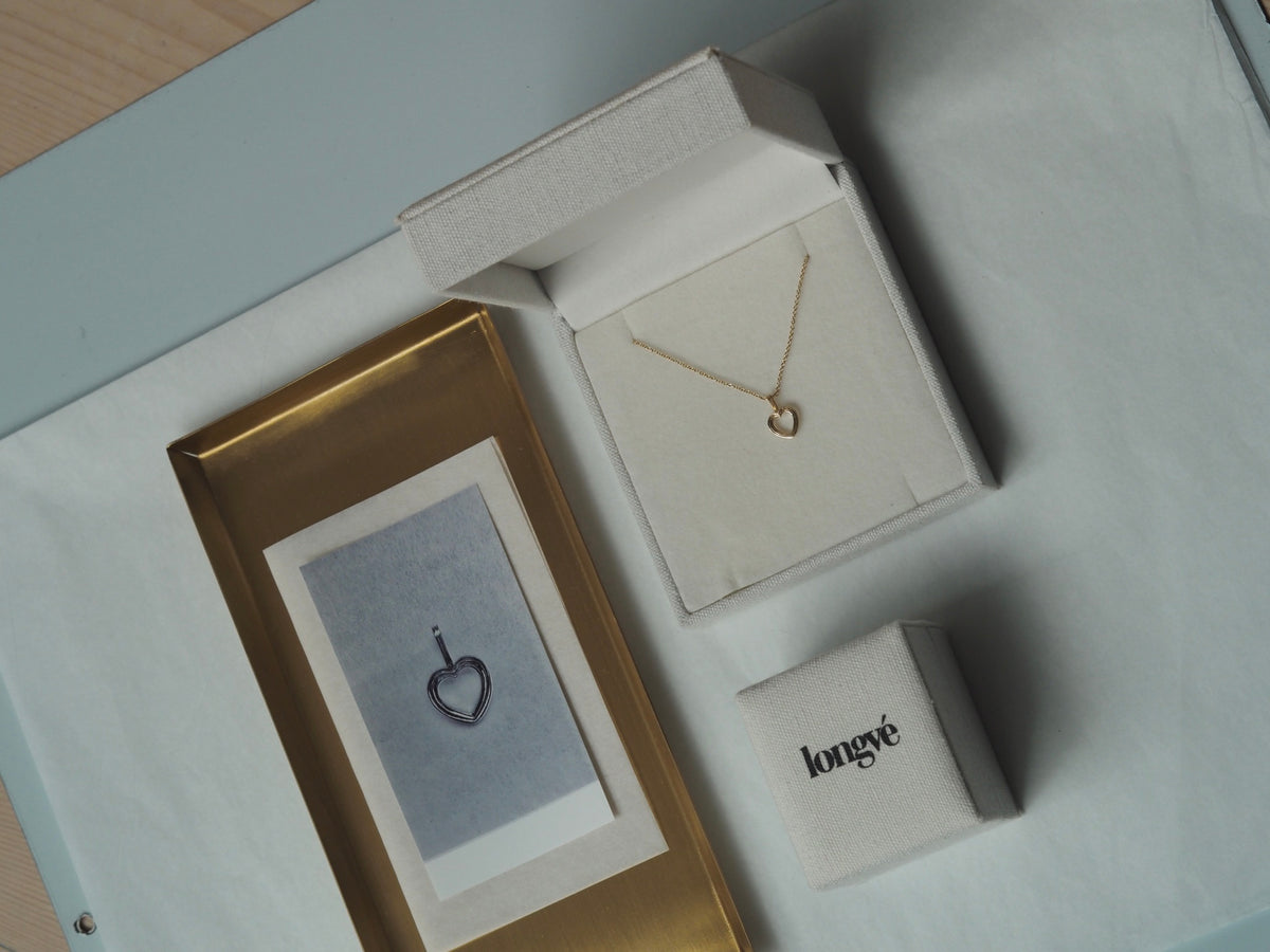 Open Heart Pendant - 14K Yellow Gold