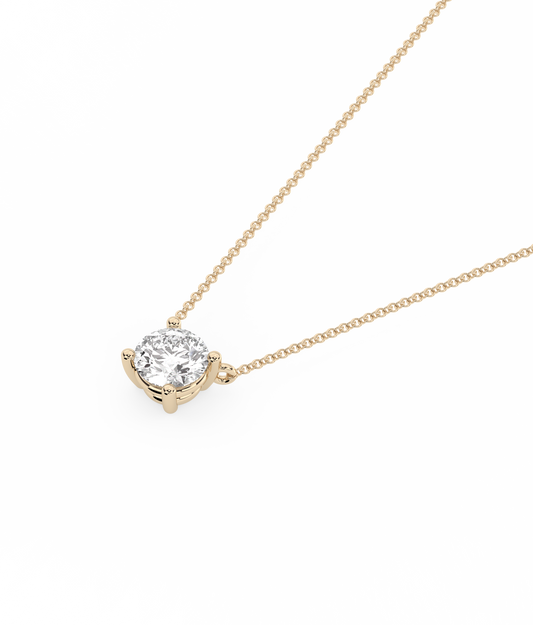 Prong Diamond Necklace 14K Gold (0.50 ct.)
