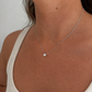 Large Prong Diamond Necklace - 14K White Gold (0.50 ct.)