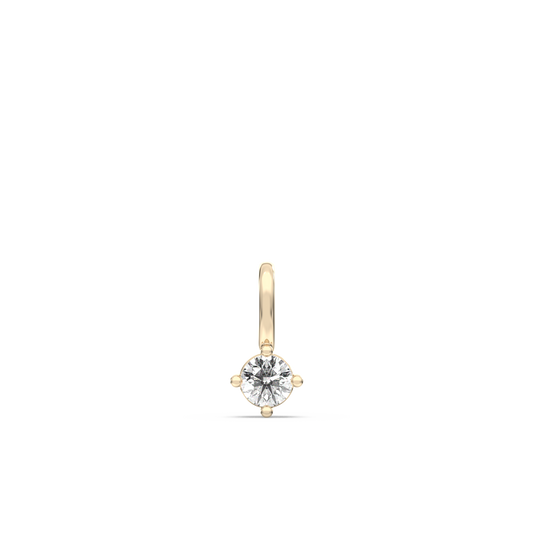 Solitaire Lab-grown Diamond Pendant - 14K Yellow Gold (0.10 ct.)