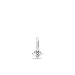 Solitaire Lab-grown Diamond Pendant - 14K White Gold (0.10 ct.)
