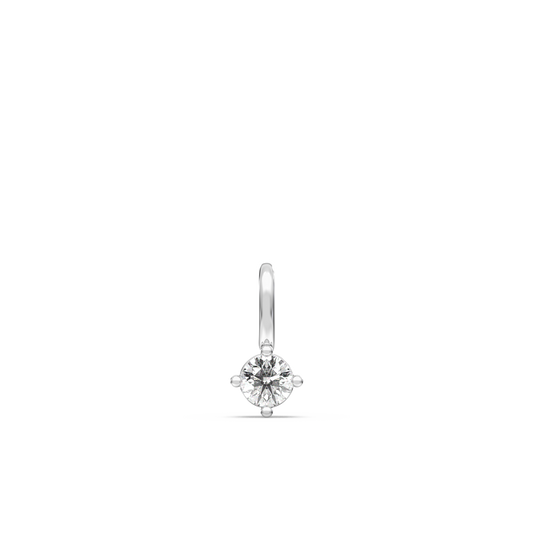 Solitaire Lab-grown Diamond Pendant - 14K White Gold (0.10 ct.)