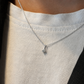 Solitaire Diamond Pendant - 14K White Gold (0.10 ct.)