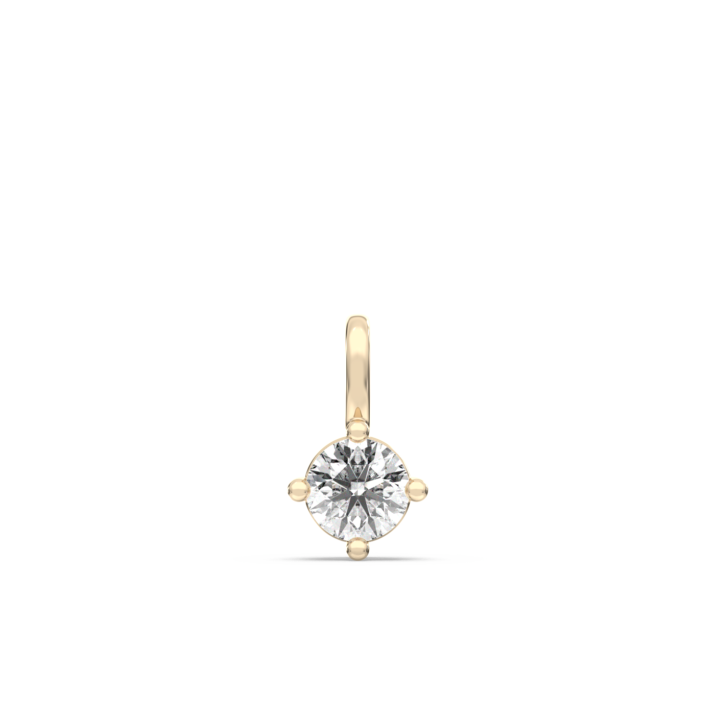 Solitaire Lab-grown Diamond Pendant - 14K Yellow Gold (0.30 ct.)