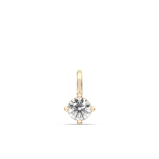 Solitaire Lab-grown Diamond Pendant - 14K Yellow Gold (0.30 ct.)