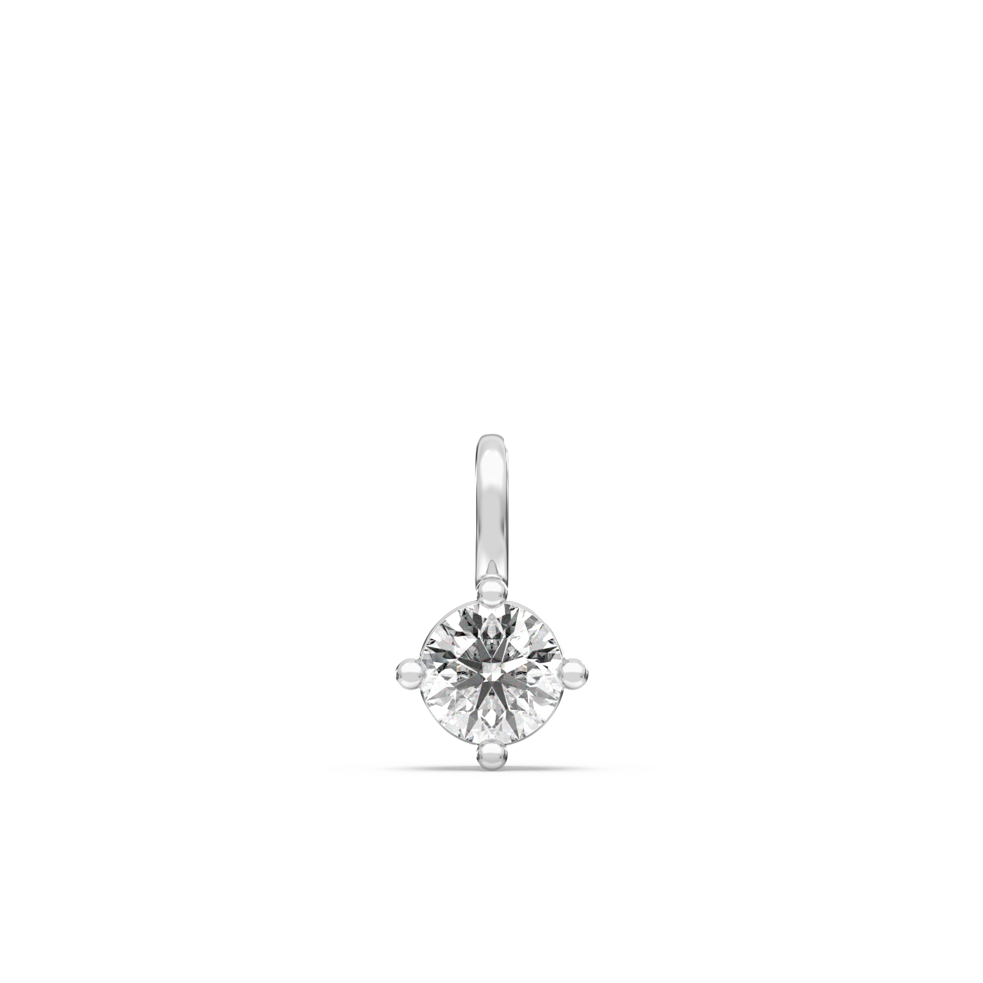 Solitaire Diamond Pendant - 14K White Gold (0.30 ct.)
