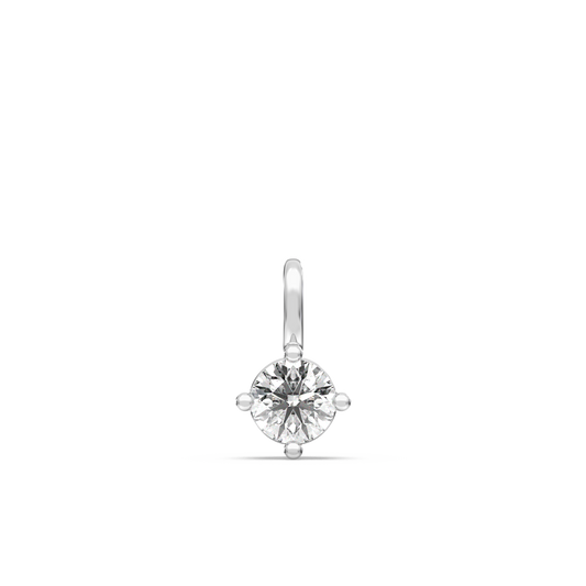 Solitaire Lab-grown Diamond Pendant - 14K White Gold (0.30 ct.)
