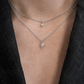 Solitaire Diamond Pendant - 14K White Gold (0.10 ct.)