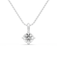 Solitaire Diamond Pendant - 14K White Gold (0.50 ct.)