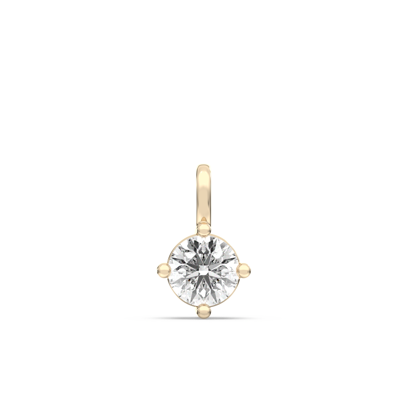 Solitaire Lab-grown Diamond Pendant - 14K Yellow Gold (0.50 ct.)