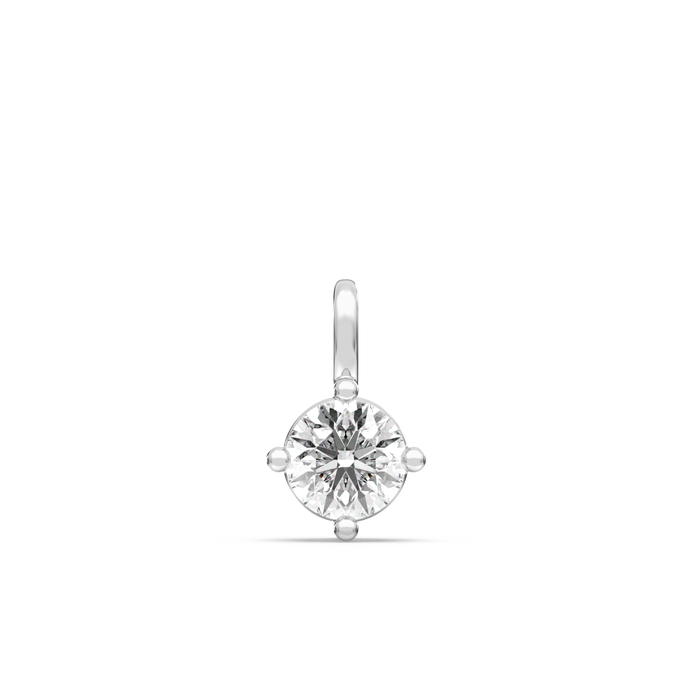 Solitaire Diamond Pendant - 14K White Gold (0.50 ct.)