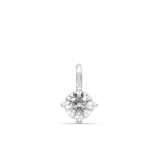 Solitaire Lab-grown Diamond Pendant - 14K White Gold (0.50 ct.)