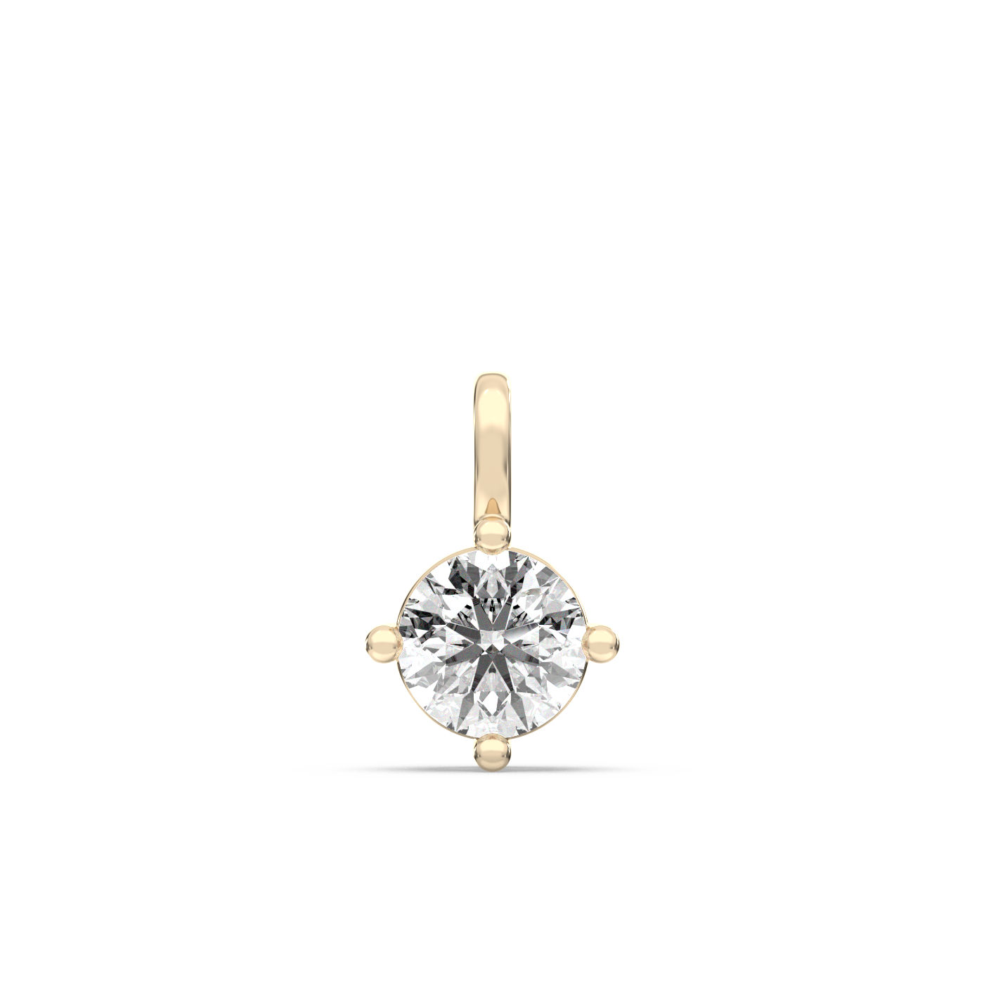 Solitaire Lab-grown Diamond Pendant - 14K Yellow Gold (0.70 ct.)