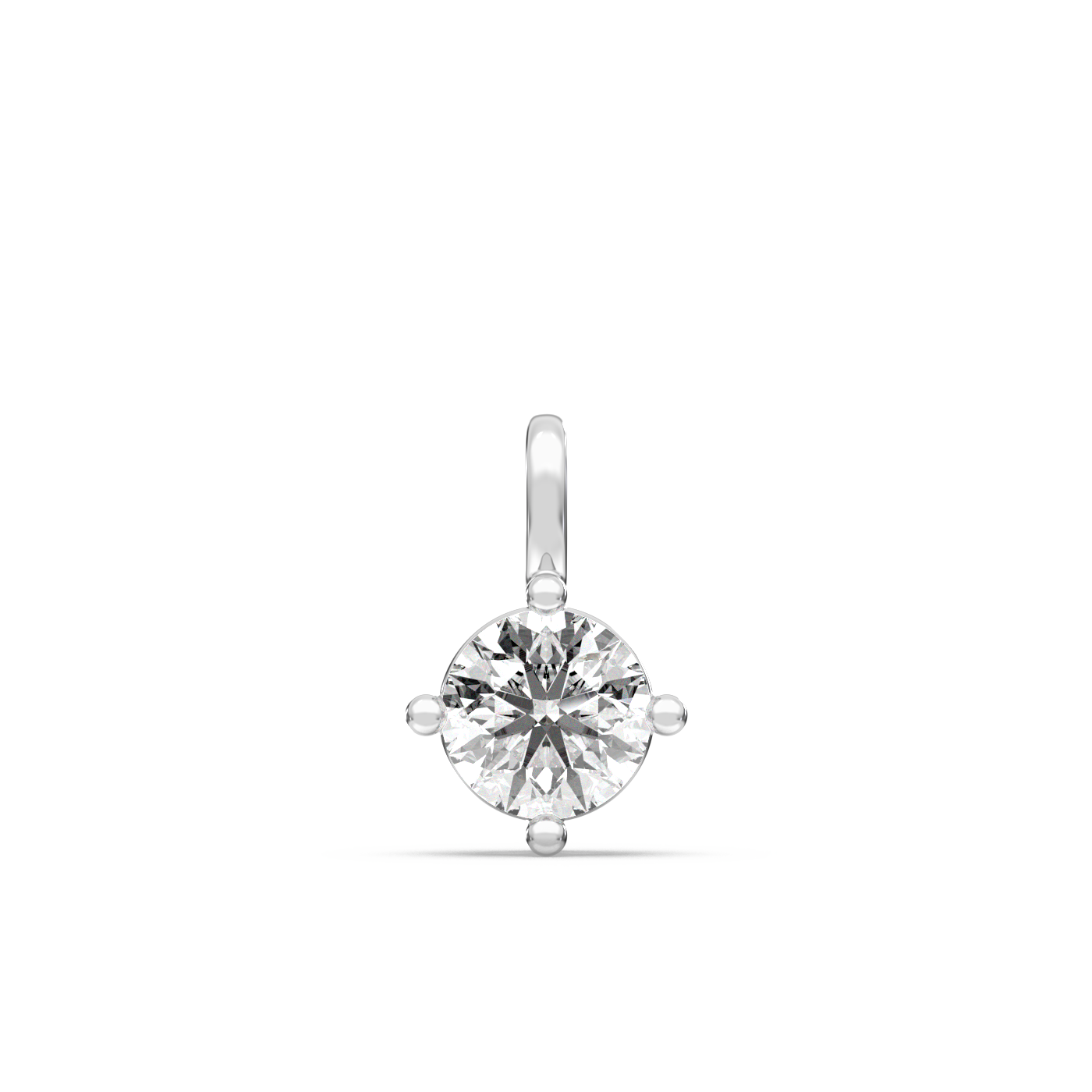 Solitaire Diamond Pendant - 14K White Gold (0.70 ct.)