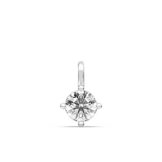 Solitaire Lab-grown Diamond Pendant - 14K White Gold (0.70 ct.)