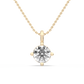 Solitaire Lab-grown Diamond Pendant - 14K Yellow Gold (1 ct.)