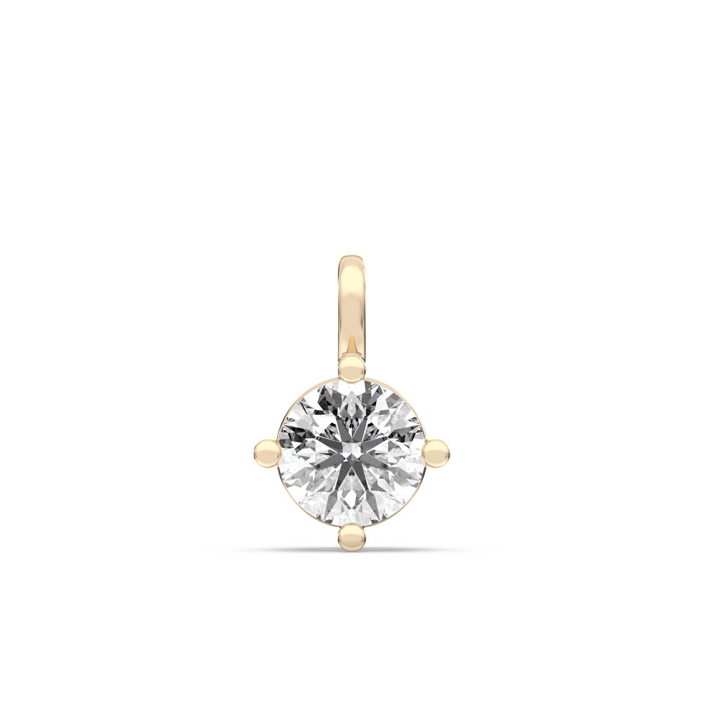 Solitaire Lab-grown Diamond Pendant - 14K Yellow Gold (1 ct.)