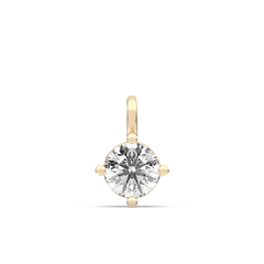 Solitaire Lab-grown Diamond Pendant - 14K Yellow Gold (1 ct.)