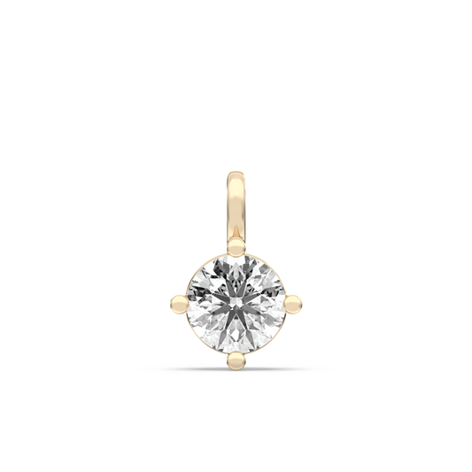 Solitaire Lab-grown Diamond Pendant - 14K Yellow Gold (1 ct.)