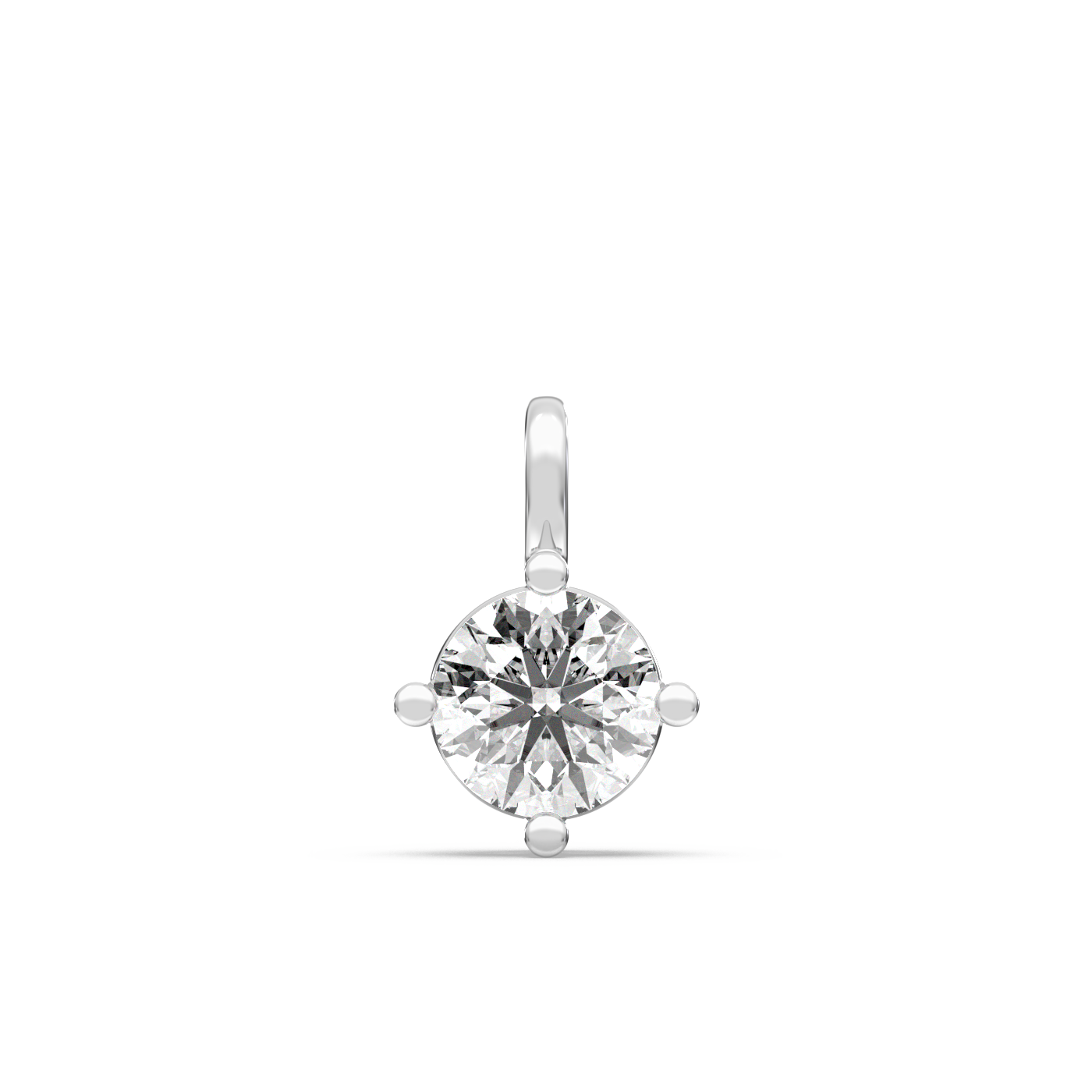 Solitaire Diamond Pendant - 14K White Gold (1 ct.)