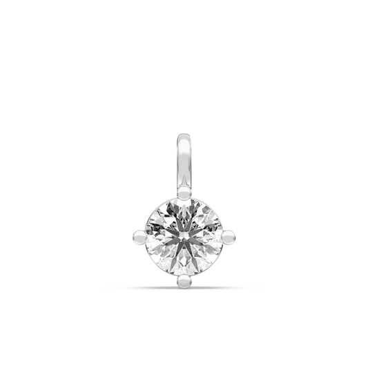Solitaire Lab-grown Diamond Pendant - 14K White Gold (1 ct.)