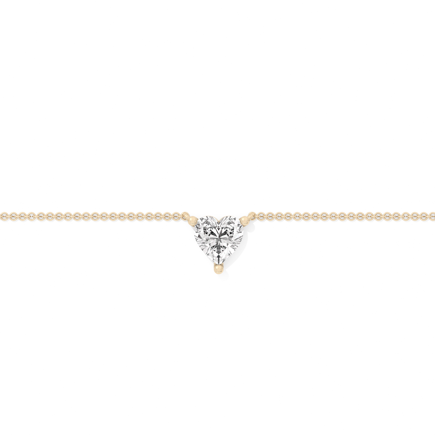 Heart-Cut Diamond Necklace - 14K Yellow Gold (2 ct.)