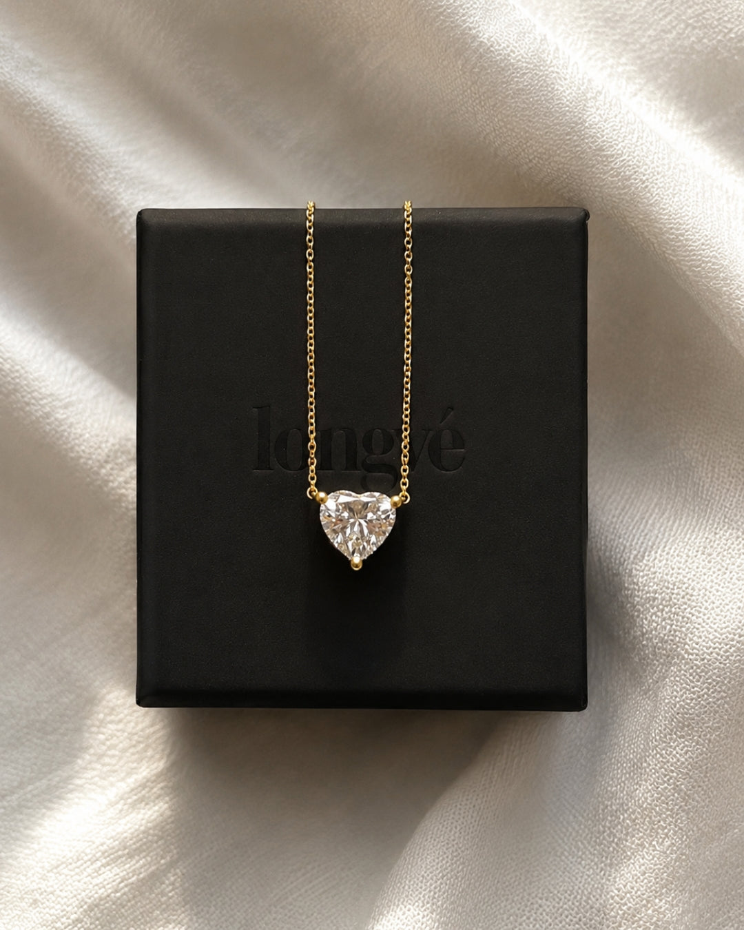 Heart-Cut Diamond Necklace - 14K Yellow Gold (2 ct.)
