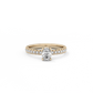 Oval Pavé Solitaire Diamond Ring - 14K Yellow Gold (0.72 ct.)
