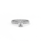 Oval Pavé Solitaire Diamond Ring - 14K White Gold (0.72 ct.)