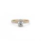 Oval Pavé Solitaire Diamond Ring - 14K Yellow Gold (1.22 ct.)
