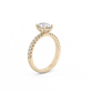 Oval Pavé Solitaire Diamond Ring - 14K Yellow Gold (1.22 ct.)