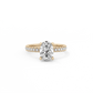 Oval Pavé Solitaire Diamond Ring - 14K Yellow Gold (1.72 ct.)