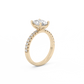 Oval Pavé Solitaire Diamond Ring - 14K Yellow Gold (1.72 ct.)