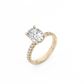Oval Pavé Solitaire Diamond Ring - 14K Yellow Gold (2.22 ct.)